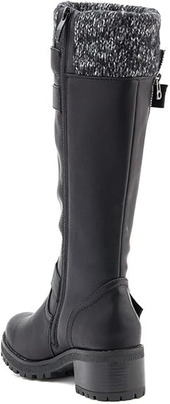 Knitted Cuff Long Boots