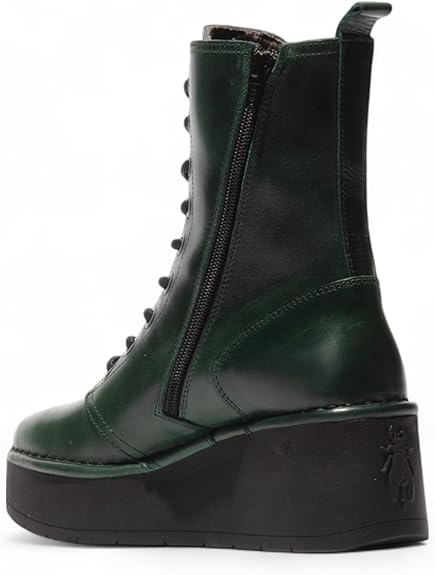 Fly Womens HAIT273 Leather Lace-up Chunky Platform Ankle Boots