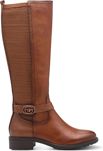 Womens Leather Knee High Platform Classic Riding Boots